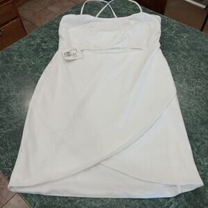 DB Studio Davids Bridal Tulip Front Cut Out Crepe Formal Event Sleeveless Dress